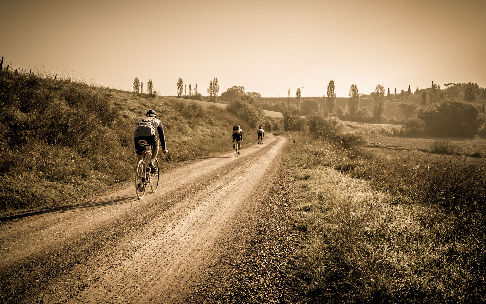L'Eroica 2014 Foto Tre Biciclette alla Stessa Distanza